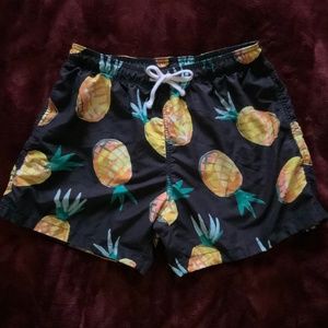 H&M Pineapple Swim Trunks